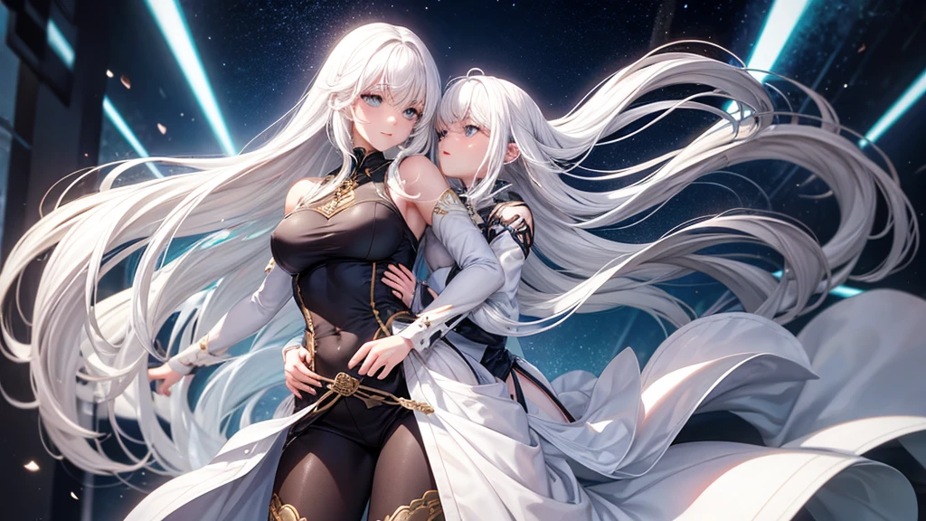 (masterpiece), realistic, beautiful face, cinematic light, bangs, 2 beautiful sisters, full body, from above and side, BBQ, cook seafood , outdoor, lakeside, beautiful eyes, silver hair, perfect anatomy, very cute, (blue eyes) , bioluminescence, 8 life size,8k resolution, human hands, elegant, approaching perfection, dynamic, highly detailed, concept art, smooth, facing directly at the viewer positioned so that their body is symmetrical and balanced, stunningly beautiful age girl, detailed hairstyle, fractal art, god ray, 10yodured sadness expression, open mouth and stick out tongue, castle ruins, airplane and contrail, rainbow, winter, naked