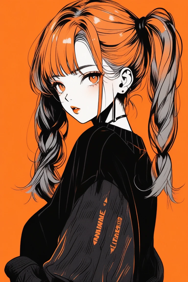 clonion, 1girl, chain, horns, long_sleeves, bare back, bare shoulder, rope, (simple_background), solo, from_side, (corneo_power:0.7), blonde, orange hair, 
<lora:clonion3-15:1>
 corneo_power
