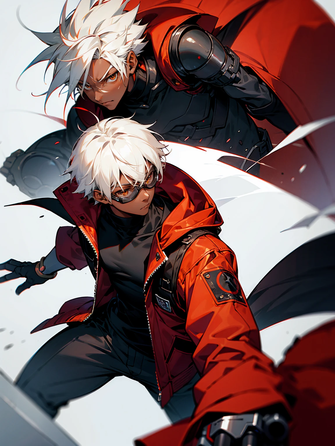 Show me an illustration of the Jujutsu kaisen manga of gojo versus sukuna expanding domains, epic image
