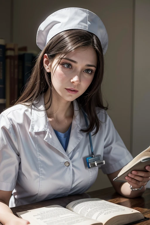 evangelical nurse reading the bible