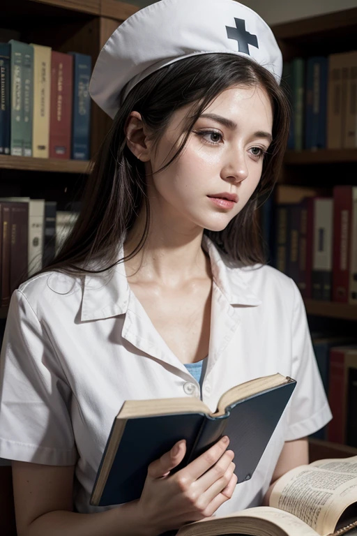evangelical nurse reading the bible