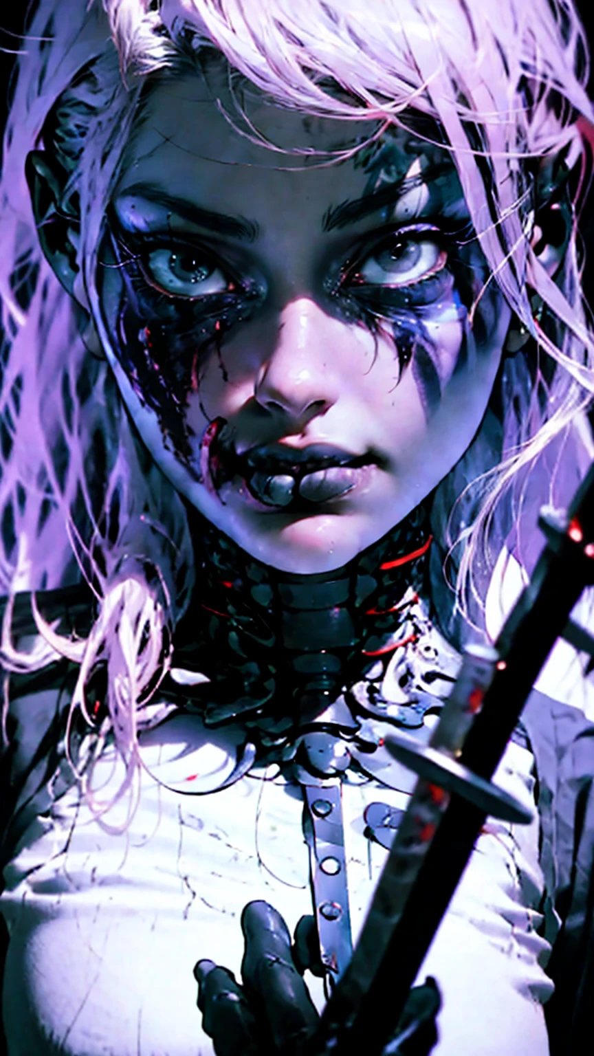 A killer:
NSFW, highres, realistic, detailed portrait, intense eyes, sinister expression, dark atmosphere, eerie lighting, sharp focus, horror theme, menacing, bloodstained knife, (nipple)s, chilling background, suspenseful mood, mysterious figure, sinister shadows, macabre scene, tense and thrilling, fear-inducing, psychological suspense, dramatic storytelling, hauntingly beautiful, twisted and distorted features, eerie ambiance, disturbing and unsettling, hair-raising, bone-chilling, heart-pounding, gripping, nightmarish, pulse-pounding, spine-tingling.