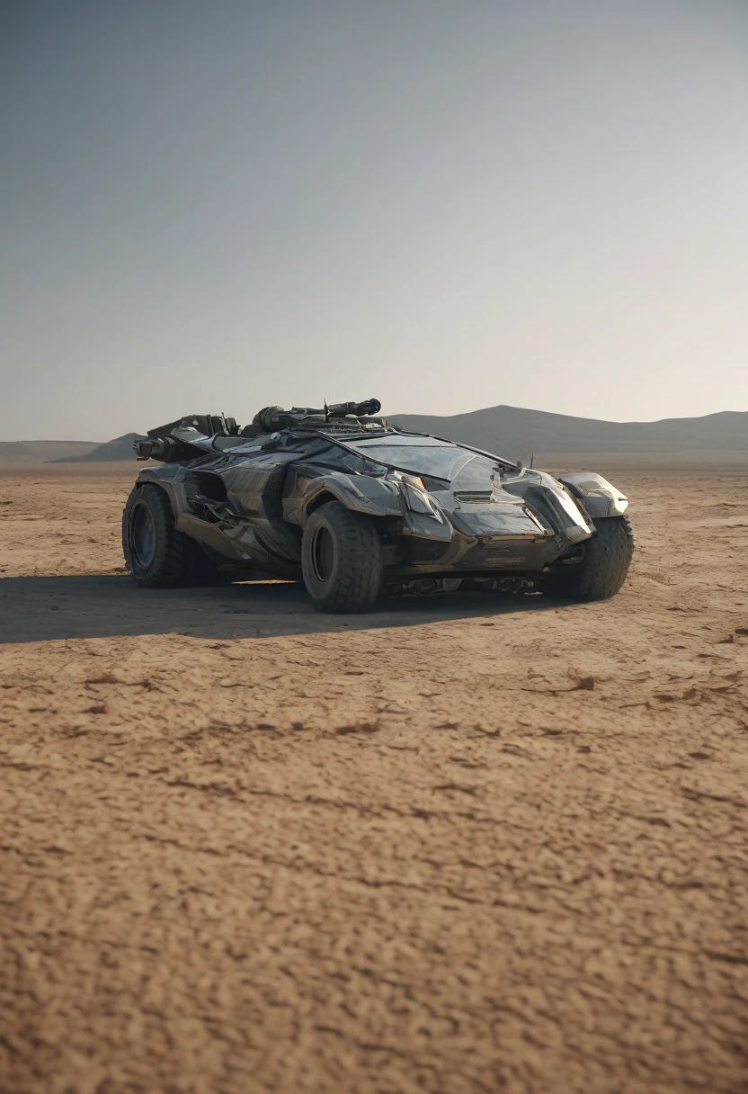 Ultra Micro Detailed Futuristic Biomechanical Steampunk Rolls-Royce Car, in jet black, It resembles a fast sports car with robotic parts and bright headlights, Parked in front of a residence of brutalist architecture, gothic and baroque, Futuristic setting, Intricate Ellen Jewett, Josan González and Giuseppe Arcimbold, Giger, mist, Embryonic Art, intricate detials, trends in Artstation, The Mighty Unreal 5 Engine, Complex built-in octane, super intricate details, Замысловатый приподнятый 3D, Studio, sharp-focus, Very detailed from Greg Rutkowski, ((((sand storm)))), (((Sand clouds))),((In the desert)), ((volumetric sand clouds))