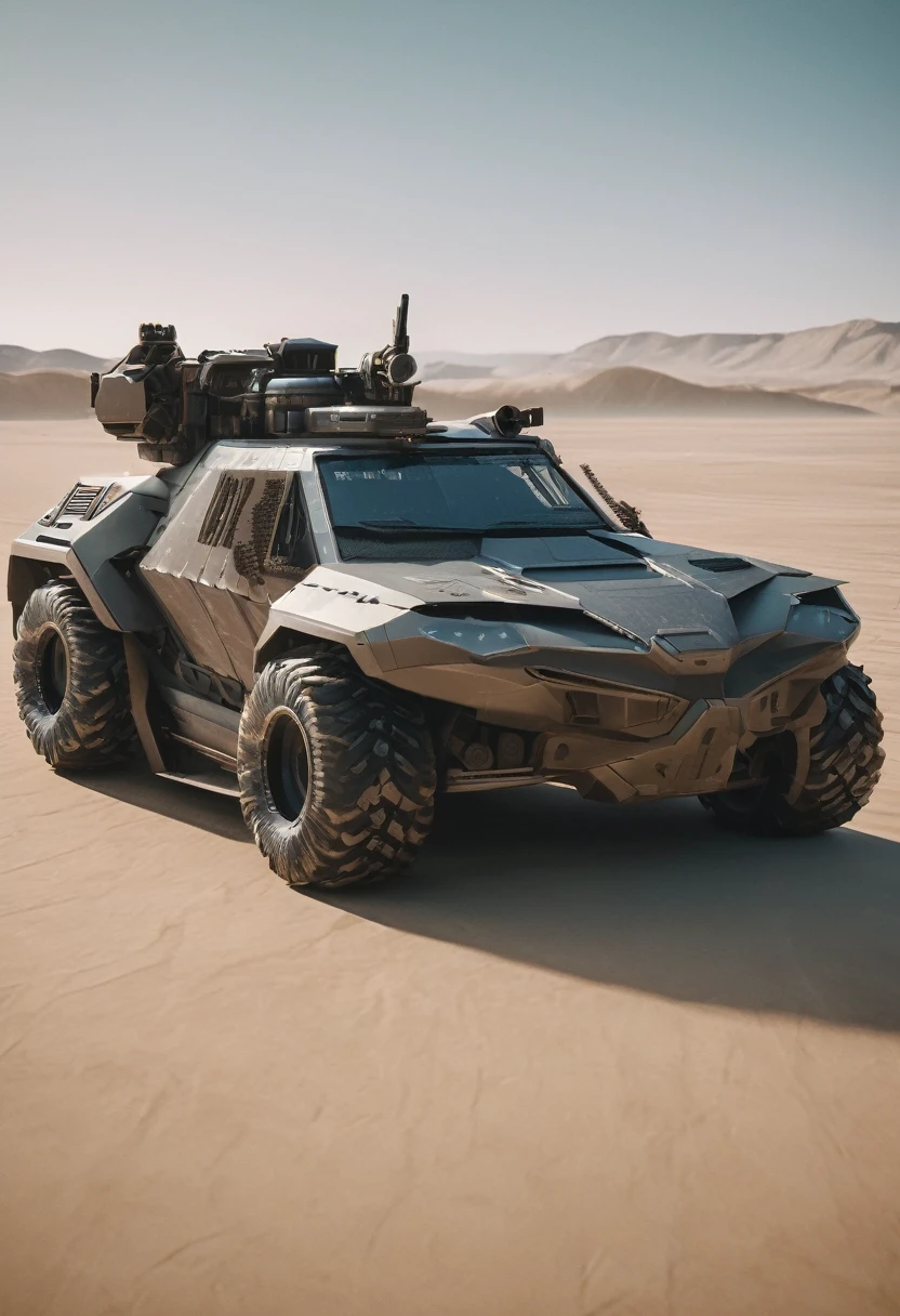 One Epic Cinematic shot of Futuristic Advanced Military Vehicle, extremely detailed, 8k UHD (masterpiece:1.2) (photorealistic:1.2) (best quality) (intricate) (8k) (HDR) (cinematic lighting) (sharp focus)