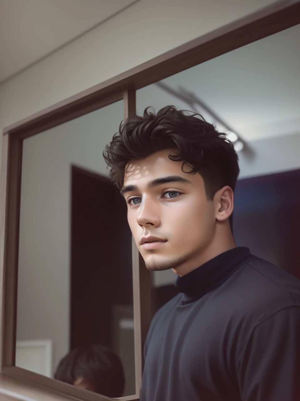 extremely detailed face, masterpiece, realistic, best quality, photorealistic, 8k, high res, standing, (looking at the camera), ordinary clothes, boy, short wavy hair, by lee jeffries Nikon D850 film stock photography 4 kodak camera portra 400 lens f1.6 rich colors hyper realistic texture dramatic lighting irrealengine trending on artstation cinestill 800, (((full body))), (((young man))), (((young man))), (((18-year-old boy)))), (((adolescent)))
