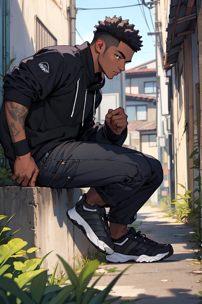 Sole of a young black man's foot