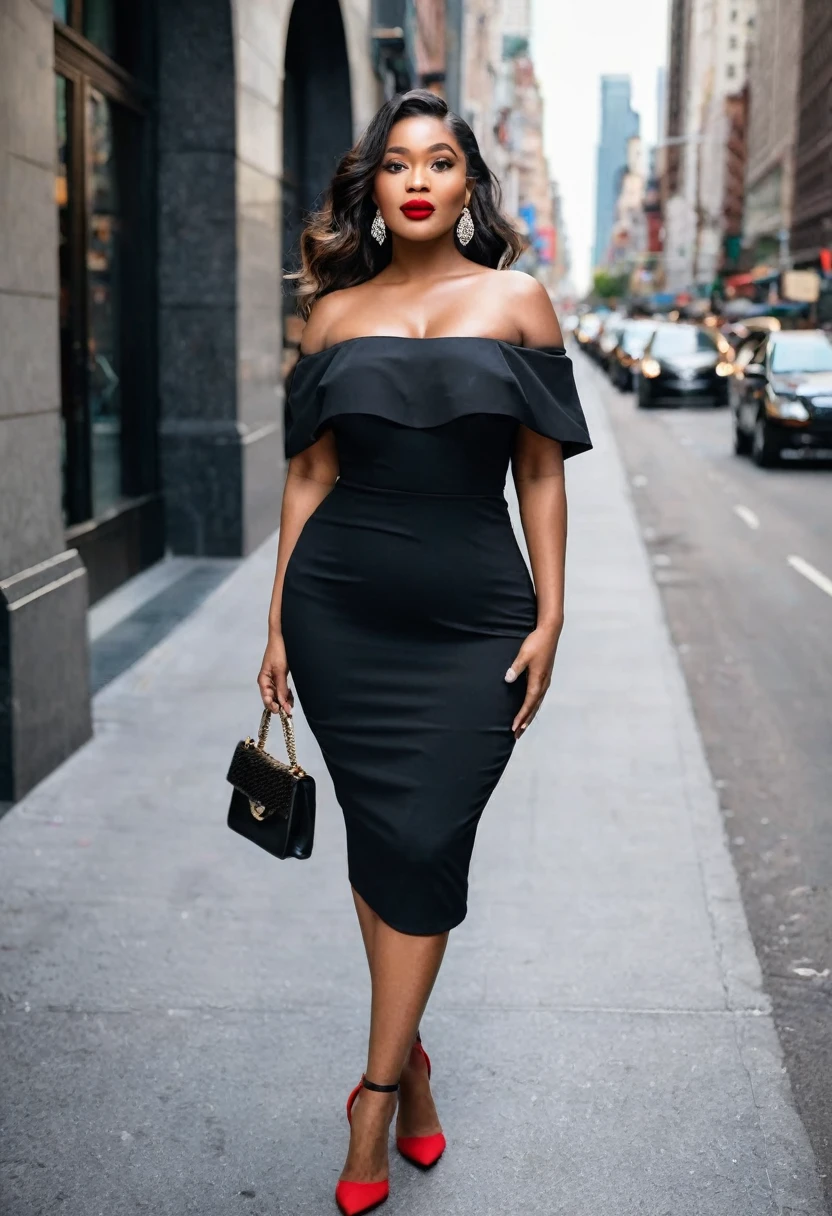 **Prompt for Viral Image:**

---

"✨ Glamour in the City! ✨

Meet our gorgeous 24-year-old model, flaunting her stunning curves (36-inch bust, 32-inch waist, 34-inch hips) in a sleek and sophisticated outfit. She's a vision of elegance in this body-hugging, off-shoulder black dress that perfectly accentuates her figure. 

Paired with classic high heels and a bold red lip, she's ready to take on the night with confidence and style. Whether she's headed to a fancy dinner or a night out in the city, she's sure to turn heads and make a statement. 🌃

Show some love with a like and let us know your thoughts on this glamorous look! ❤️ #CityChic #GlamourQueen #FashionInspo #ViralFashion"

---

Ensure the post is accompanied by a striking, high-quality image of the model in the described attire to enhance engagement.