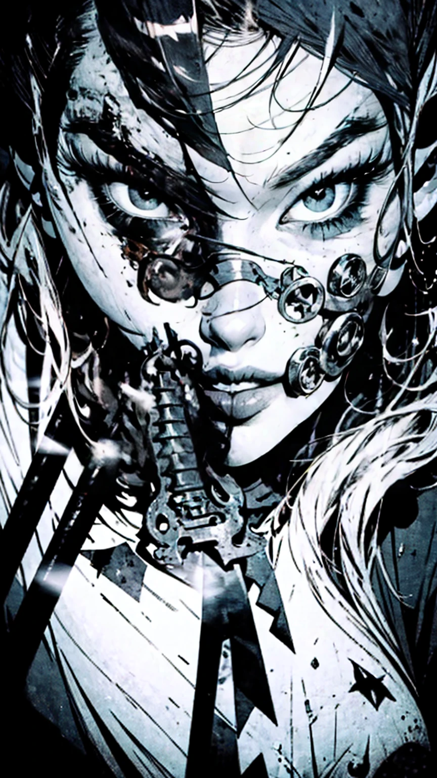 A killer:
(NSfW), highres, realistic, detailed portrait, intense eyes, sinister expression, dark atmosphere, eerie lighting, sharp focus, horror theme, menacing, bloodstained knife, (nipple)s, chilling background, suspenseful mood, mysterious figure, sinister shadows, macabre scene, tense and thrilling, fear-inducing, psychological suspense, dramatic storytelling, hauntingly beautiful, twisted and distorted features, eerie ambiance, disturbing and unsettling, hair-raising, bone-chilling, heart-pounding, gripping, nightmarish, pulse-pounding, spine-tingling.