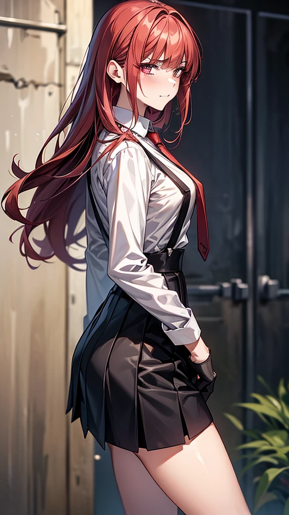 {{masterpiece}}, {{{Highest quality}}},{{Very detailed}}, {{figure}},{{tall}},{{Adult female}},,{{Fighting stance}},{From Side},{{Long sleeve mini skirt uniform}},{{}},}}{}},{fighting stance}},{},{}, ,{{}},{{Eyelet foot}},,{{blushing with anger}},{{v-shaped eyebrows}},,{{}},{{}},,Slender body}}{{Avoidance}}{{Female police officer}},,,,suspenders ,Long sleeve mini skirt uniform, White High Socks,Black fingerless gloves, Long Red Hair, Red tie,Straight hair ,Blunt bangs,Thigh holster,.amountn loafer,,blush,Wrinkles ,amount,Grit your teeth,suffering,v-shaped eyebrows.,Sweat dripping,Medium chest ,get annoyed,,Slums,,Twisting,back alley