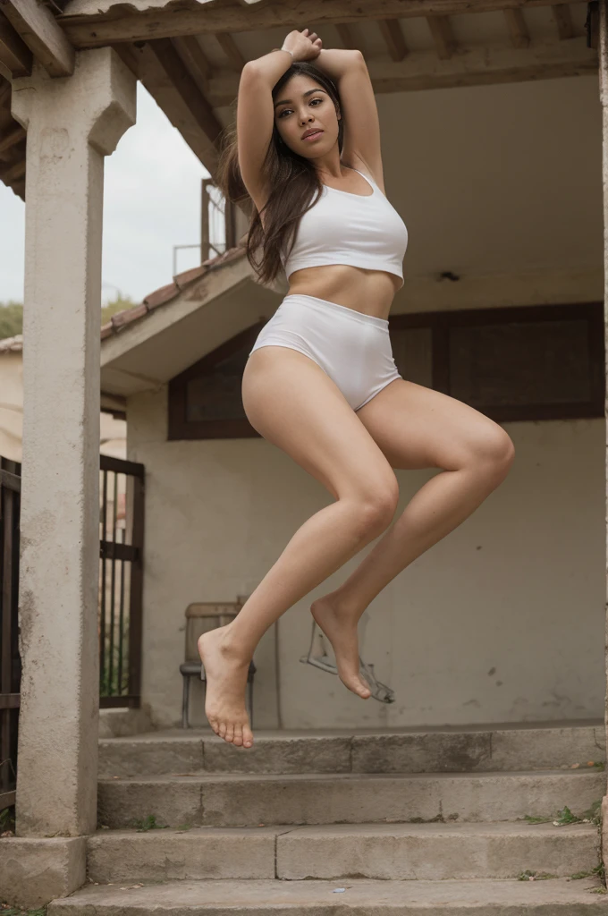 morena linda tries to jump high