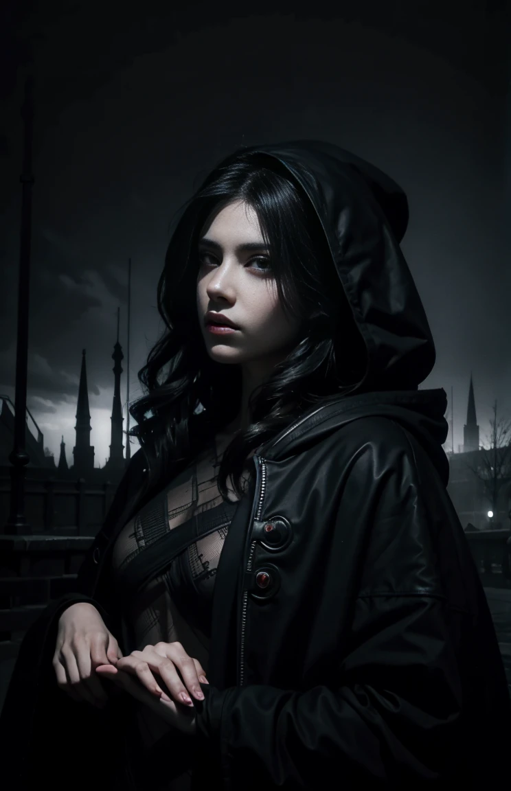 beautiful woman as grim reaper, 1 woman, black hooded cloak, scythe, dark fantasy, dramatic lighting, cinematic, dark moody atmosphere, intricate details, high quality, 8k, photorealistic, detailed facial features, mesmerizing eyes, haunting expression, flowing cloak, ominous presence, dramatic pose, dark and moody color palette, chiaroscuro lighting, gothic, dramatic shadows, supernatural, mystical, ethereal, elegant, powerful, commanding