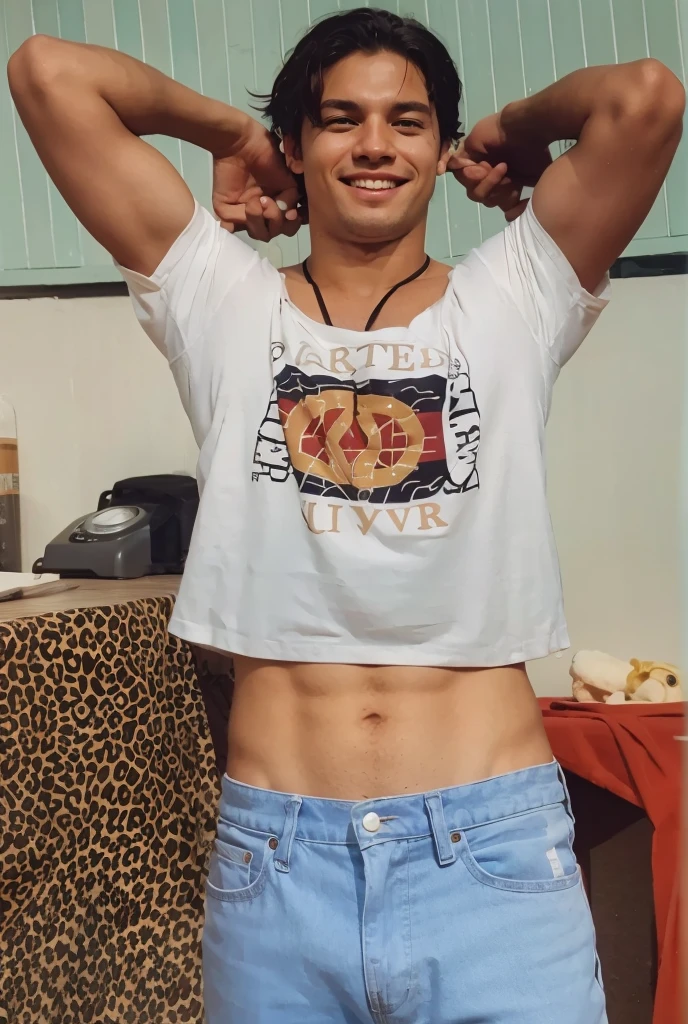 Boy stretching