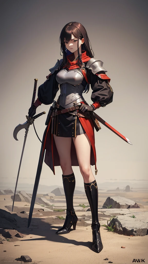 (masterpiece, 4K ,Super detailed:1.2), (anime:1), (Perfect quality), (anger), (((Adult body))), The whole body is shown, View Viewer, Holding a sword, Adult women, tall, Full Body Art, Knight's full plate decorated armor, Silver Cape, Perfect detail, Desperate look, Ultra violent women, Powerfully々And, Muscular, Military Commander, A woman in very heavy white armor, Green Hair