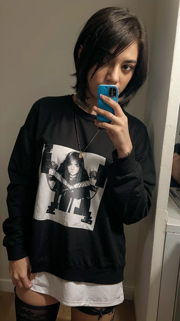 Selfie con ropa Y2k Emo