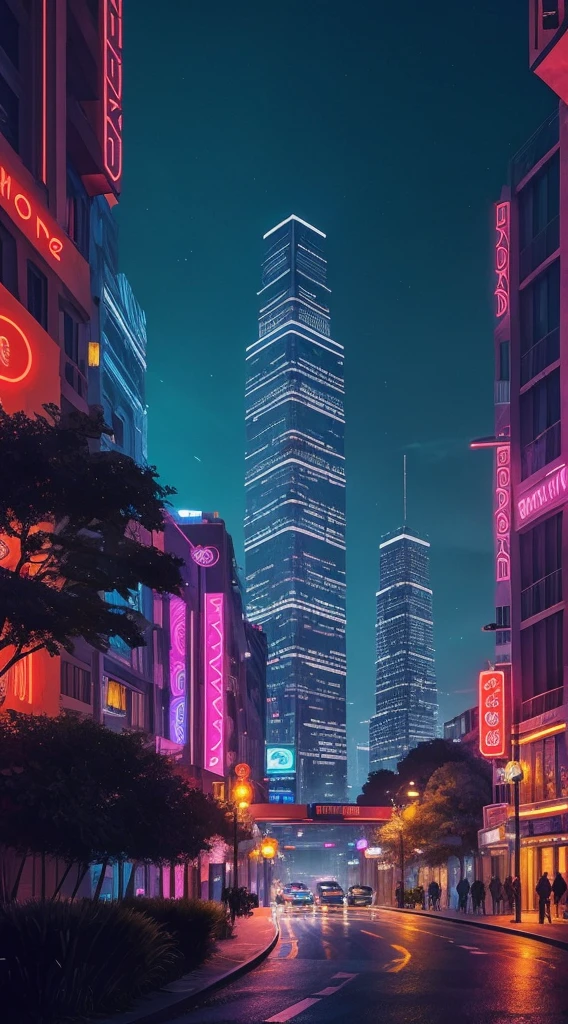A futuristic cityscape emerges from the darkness, illuminated by vibrant red neon lights that snake through the city streets. The city is bathed in a colorful glow, creating a dynamic and electrifying atmosphere. The ultrasharp details of the buildings and architecture are visible, showcasing the meticulous craftsmanship and intricate design of the city's structures. The colors are saturated and vibrant, adding a sense of energy and life to the scene. The overall image quality is of the highest standard, with a resolution of 4k or higher, allowing for a level of detail that is truly breathtaking. The lighting in the scene is carefully designed, providing a studio-like atmosphere with dramatic highlights and shadows. The scene evokes a sense of excitement and wonder, inviting the viewer to explore the city and discover its hidden beauty. The image can be compared to an iPhone wallpaper, as it is stunning and captivating, worthy of being displayed on a mobile device for all to admire.