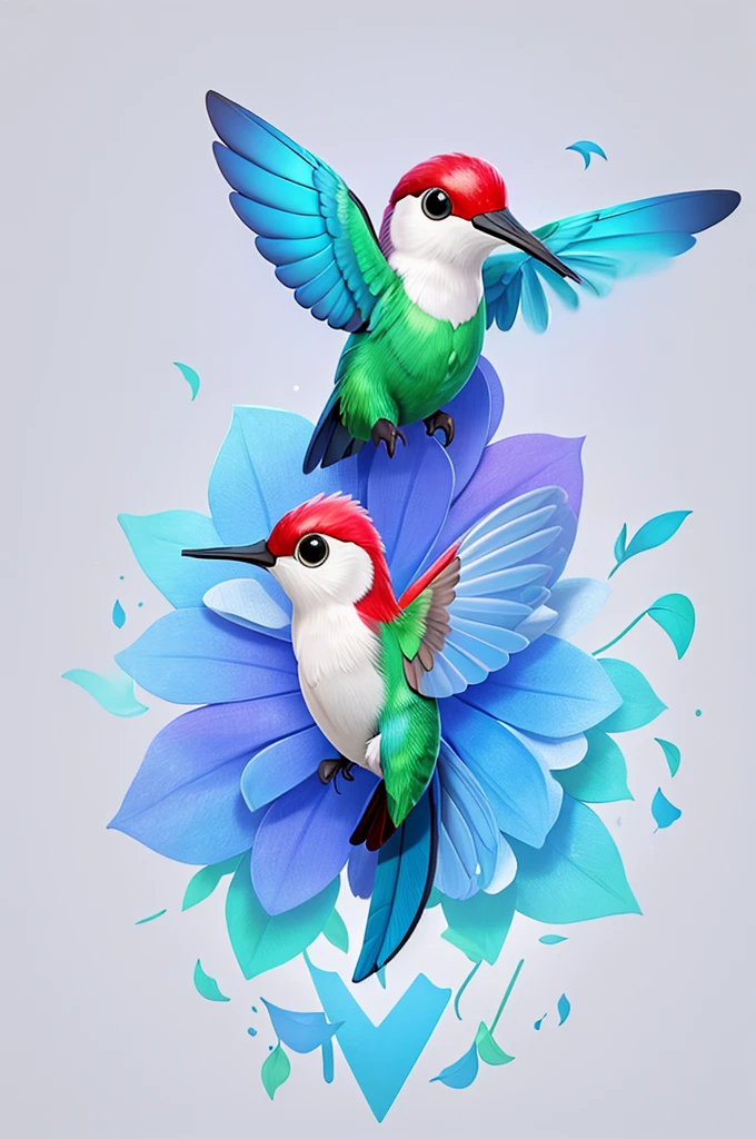 create a modern logo with a hummingbird for a web