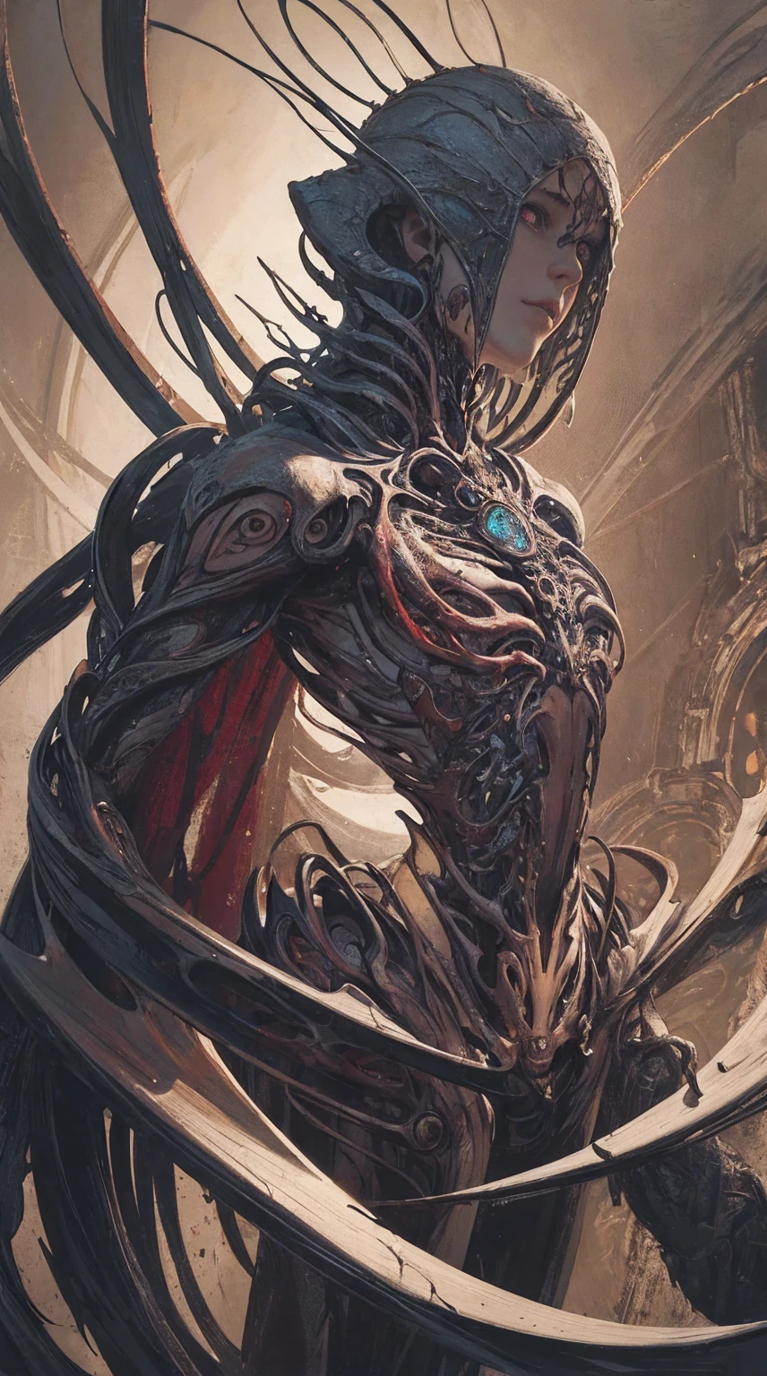 (body horror:1.4), (biomachine:1.3), (bloody:1.2), living being, (nipples), (colorful:1.2), Hans Giger,  many hands, (zentangle:1.2),
oil on matte canvas, sharp details intricate, highly detailed, digital painting, rich color, smooth, sharp focus, illustration, Unreal Engine 5, 8K, art by artgerm and greg rutkowski and alphonse mucha
(masterpiece,detailed,highres:1.2),