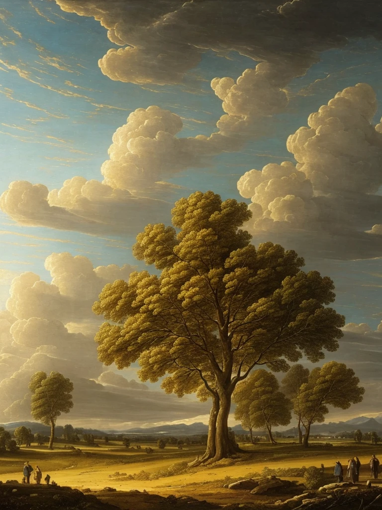 16k, massive details, ((complex details))) immense sky,field of many trees intertwined in the trunks,amazing sky,Level 15,rocky surface, (photorealistic), art (((Claude Lorrain))), J.R. Tolkien Type [sharp focus], (HDR), (8k), (gigapixel), (masterpiece)