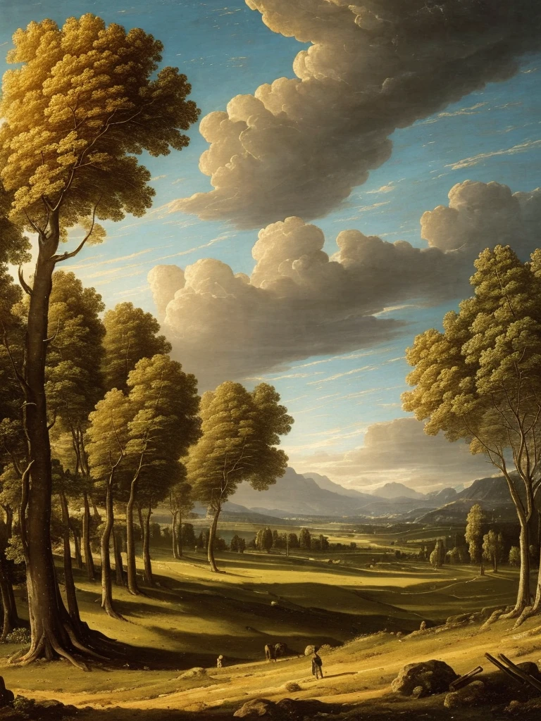 16k, massive details, ((complex details))) immense sky,field of many trees intertwined in the trunks,amazing sky,Level 15,rocky surface, (photorealistic), art (((Claude Lorrain))), J.R. Tolkien Type [sharp focus], (HDR), (8k), (gigapixel), (masterpiece)