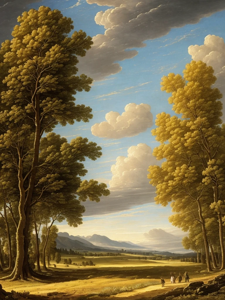16k, massive details, ((complex details))) immense sky,field of many trees intertwined in the trunks,amazing sky,Level 15,rocky surface, (photorealistic), art (((Claude Lorrain))), J.R. Tolkien Type [sharp focus], (HDR), (8k), (gigapixel), (masterpiece)