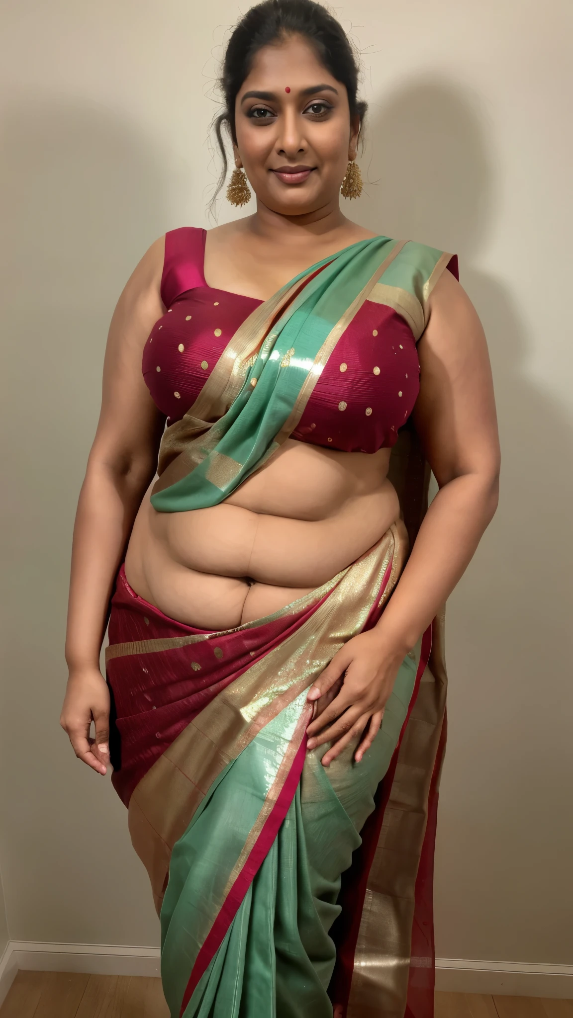 Sexy fat plus size indian bhabhi, 60 years old Woman, big Indian mommy, horny mommy, hot Amma, big Indian aunty bhabhi, wide body , heavy figure, sleeveless blouse, desi hot aunty, looks like Nayanthara, wearing sleeveless saree blouse, sexy sequin saree, bold saree fashion, bong saree fashion, bold hot photoshoot, sexy sequin saree, she has fleshy arms and fat wide belly, sexy armpits, showing her attractive fleshy figure, high quality skin, skin pores, skin texture, deep juicy navel, sexy navel folds, fleshy figure, jiggly belly, hyper realistic skin, RAW Foto, thick juicy figure, 