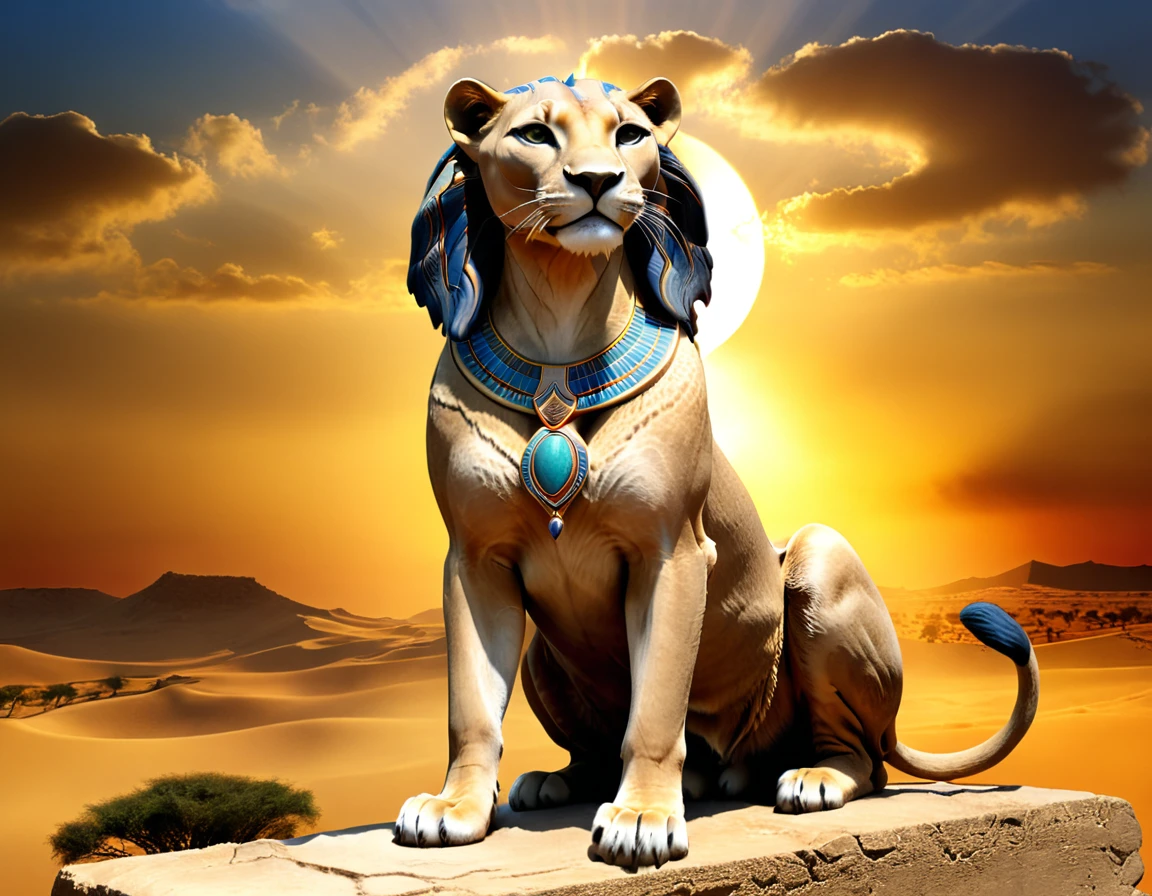Sekhmet - Goddess of war and healing; depicted as a lioness.