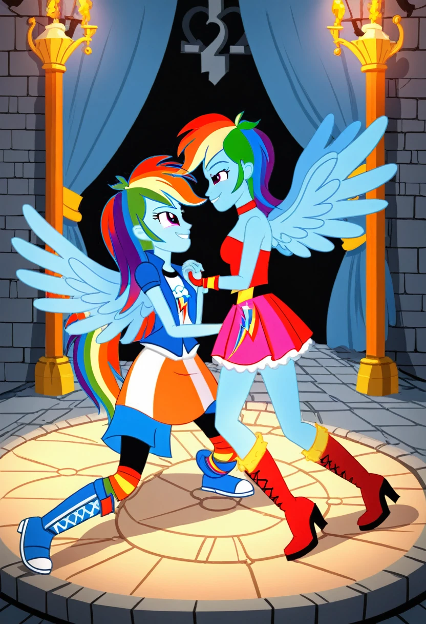 Eqg rainbow dash  in   in  body   b locked in a dungeon