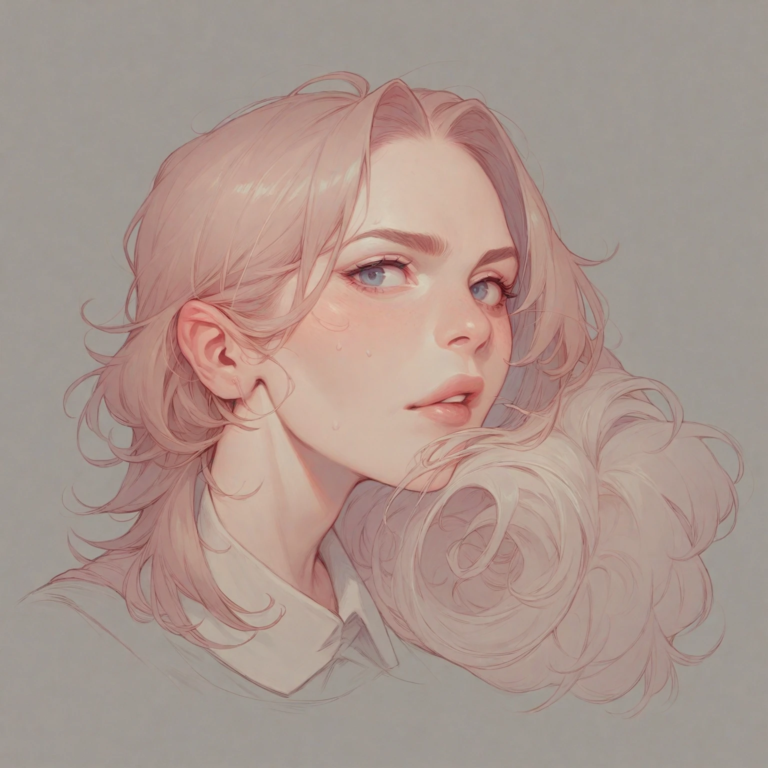 Generate me a realistic image of female wear this exact headphone