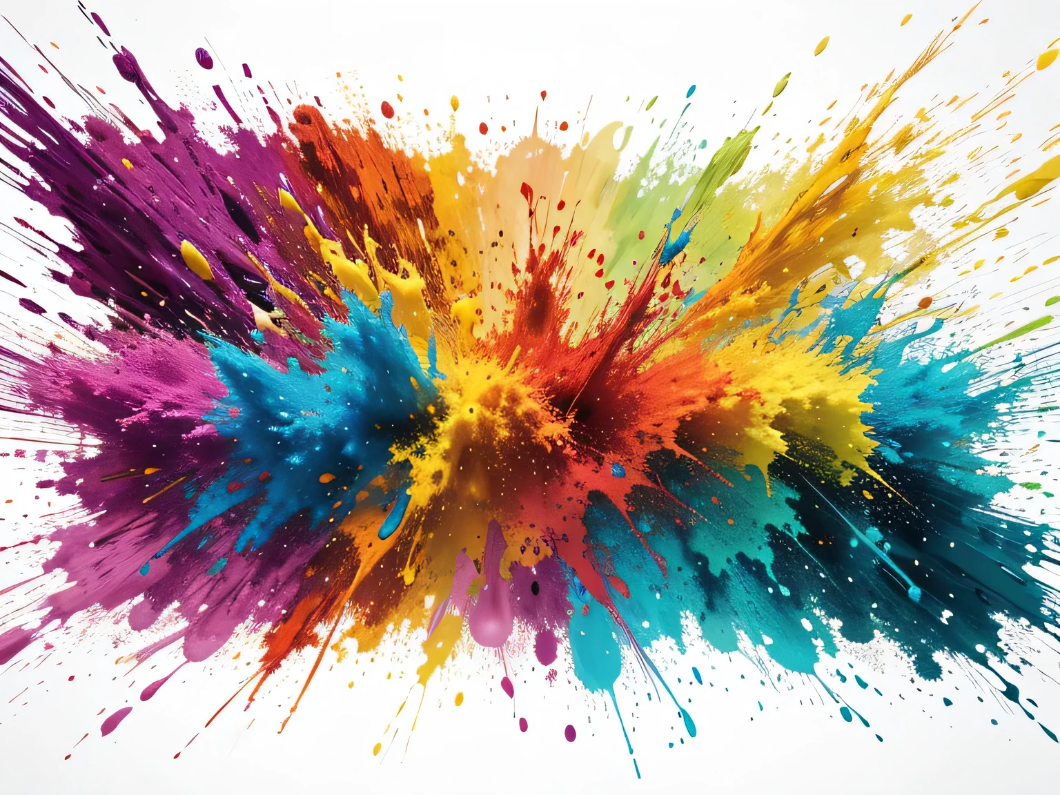 Bold, vibrant splashes of color that create dynamic and energetic compositions.
