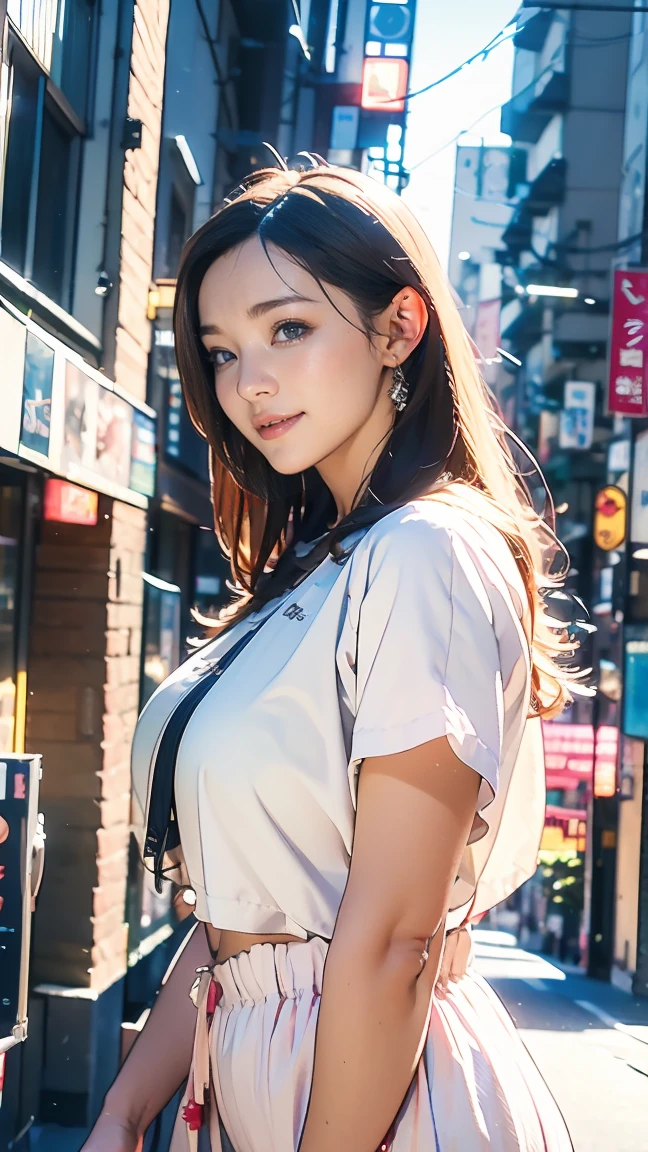 Professional Lighting,Professional effects pieces: 1.3), (Maximum resolution: 1.2), (Ultra HD TV: 1.2),Octanellender, Fujifilm X100, Intense cinematic shots, Depth of written boundaryが浅い, Volumetric lighting, kintsugi,(8k、RAW Photoasterpiece:1.4)、(Realistic、Photorealistic:1.37)、Shot with CineStill 800T、(The ultimate in quality:1.3)、((Depth of written boundary:))、Absurd、(超High resolution、Extremely detailed CG、High resolution、Realistic、Ultra-detailed、picture、超Realistic、Ultra-detailed、Cinematic atmosphere、8k ウルトラHD、Very detailed、trending at artstationh、Award-winning photo、Very detailed写真、High resolution:1.5), Beautiful details shine ,Perfect Proportions, Only one female, Break it precisely, Anatomically correct, Very detailed顔とSkin Texture, Drawn in detail, Very detailed顔とSkin Texture, Detailed eyes, Beautiful Hair, Beautiful Japan idol face, Beautiful and beautiful eyes, Beautiful body, Beautiful breasts, Beautiful thighs, Beautiful feet, Beautiful fingers, (Beautiful views) , Skinny body, eight-headed body, ((Beautiful Skin)), ((Skin Texture)) Ruptured breast hypertrophy, Large Breasts, Lively , (blush, smile:1.3, Pink Cheeks, double eyelid, Thin eyebrows, Glitter Eyeliner:One natural cheek, Glowing Skin, Fair skin:1.2, (Glossy Lips:1.4, Glossy Lips: 1.4 ), high school student, Attractive adult woman , anime gyaru) , Twin Blade, Long Hair, Striped Hair, Hair Intake, inner hair color, Blake Street Fashion, catwalk, nail art, necklace, Bridal Ring, Wear the watch and BREAK (((Sit on the stairs , Run your hands through your hair, From the side, From below, Upper Body Shot, Long Shot, avert your eyes, ((Country streets))