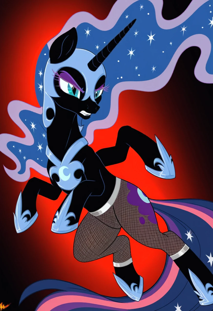 Pony  sad  nightmare moon in   in fishnet tights  b in fight Twilight sparkle pony 