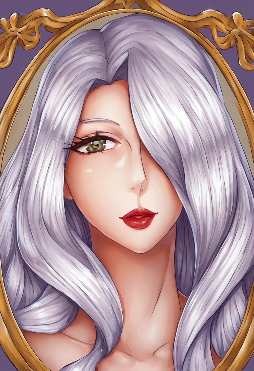 Close-up of a woman with white hair and white mask, beautiful figure painting, Guvitz, Guwiz style artwork, white-haired god, Yang J, epic fine character art, stunning character art, Fan Qi, Wu Jun Shifan, Guwiz in Pixiv Art Station, (NSFW: 1.0)