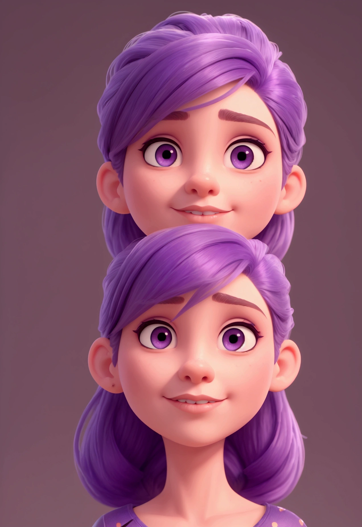(32 mil) 16K, 8k, 4K, Super thin face, small mouth, lip biting makeup, effeminate, cabelo roxo, purples eyes, high resolution, perfect. portraite.