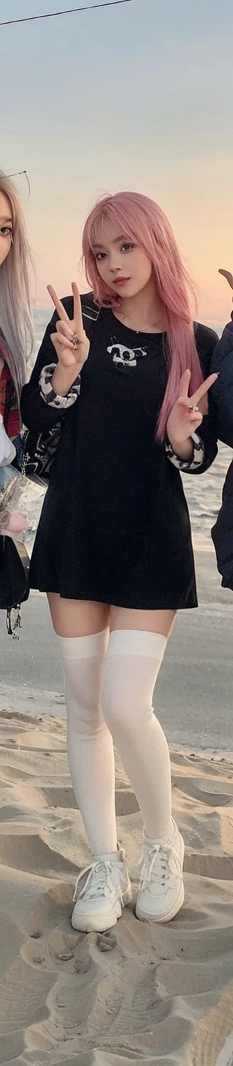 Leave it as it is, enhance it, pretty face, cute face, pink hair