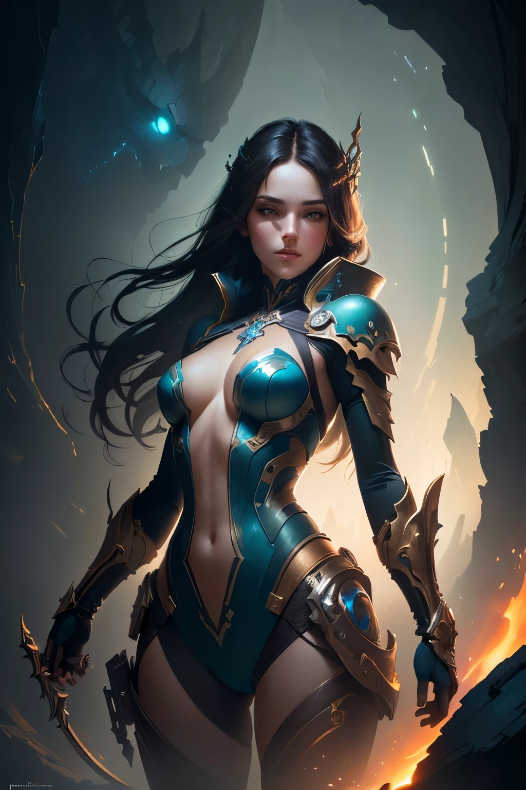 masterpiece, best quality, (extremely detailed CG unity 8k wallpaper), (best quality), (best illustration), (best shadow), absurdres, realistic lighting, (Abyss), beautiful detailed glow, art by PeterMohrBacher,