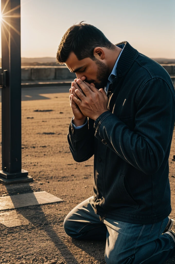A man praying

