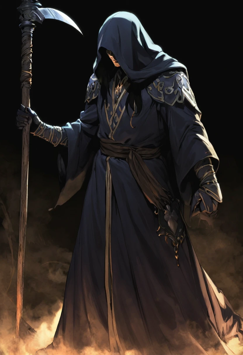 The gravedigger is an entity He possesses very strong magical powers, with dark hair.