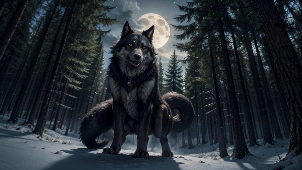 werewolf, fullmoon, at the forest