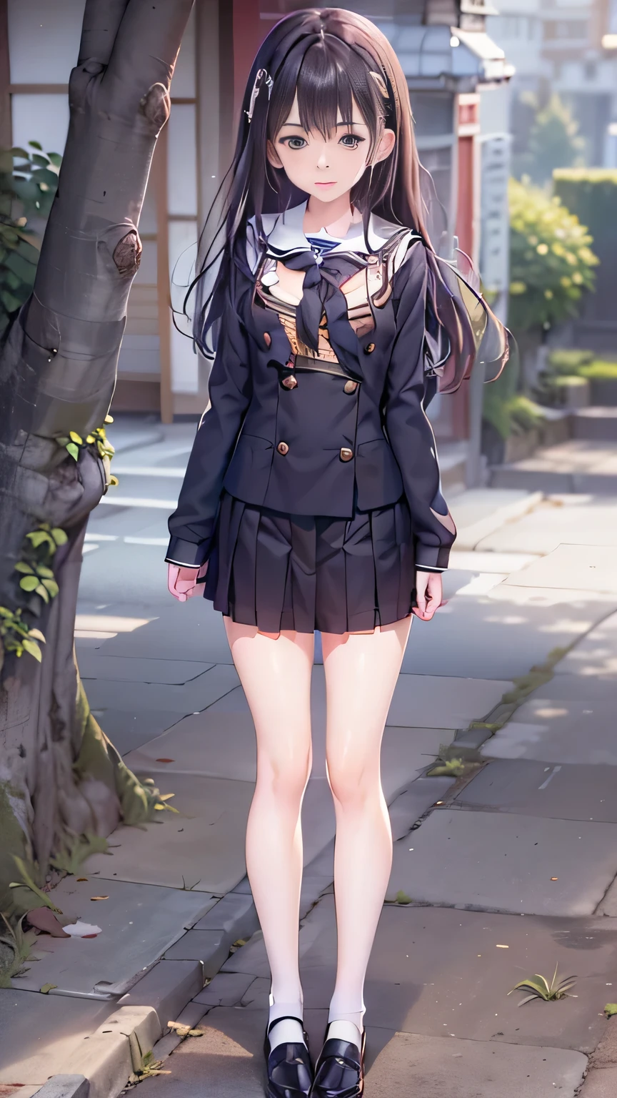Portable Wallpaper,Very beautiful photos,High school girl waiting at school gate,Bobcut:1.7,18-year-old girl,Complete Anatomy,A goddess-like woman,Very detailed background,Realistic,Very detailedな顔,Very detailed肌,Beautiful face and eyes in every detail,retina, Tabletop, Accurate, Anatomically correct,tsurime, Textured skin, Very detailed, Attention to detail, high quality, Awards, 最high quality, High resolution, 8k,Ultimate beauty, BREAK,Close-up of a girl in a dress and shirt, Sailor suit with loose coat color, Thin head,magical school student uniform, Japan Girls' Uniform,Caitlin Mini Cute Style, Wear longer, Loose-fitting clothing, , magic , Black and white outfit, Stylish dresses, High school girl in gothic dress, Black Quick, Elegant clothes,((Small Tits:1.7,Thin legs,Thin thighs:1.4)),Slim figure,Very detailed目と顔、Beautiful and detailed,tsurime,Beautiful skins,Sparkle in every detail,((Smooth Hair,Thin Hair)),(Knee-length skirt:1.7),One Girl,Thin legs,Beautiful legs,alone,Wear underwear,Make your face smaller,Realistic facial expressions,(Look at my face and feel it:1.6),Charmed〜Three Witch Sisters,pale skin pictures,Shyness,Yearning for love,((Cool Color Makeup,Eyebrows lower、Whitening effect,Thin and thin eyebrows,((A fleeting girl,Expression of joy)),Very soft lighting,eight-headed body,Shine,According to II,Lens flare,sharp,Shadows in the movies,Changing the time zone when shooting.