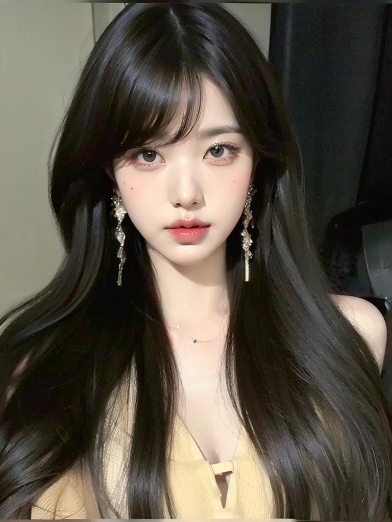 Best Quality, masterpiece, ultra high resolution, (photorealistic:1.4), raw photo, 1 girl, cafe interior, looking at the viewer, by the wide, Pale skin, half body