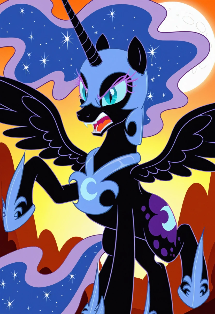 Pony   angry nightmare moon in   Nightmare Moon stands and watches as Twilight Sparkle's magic flies towards her