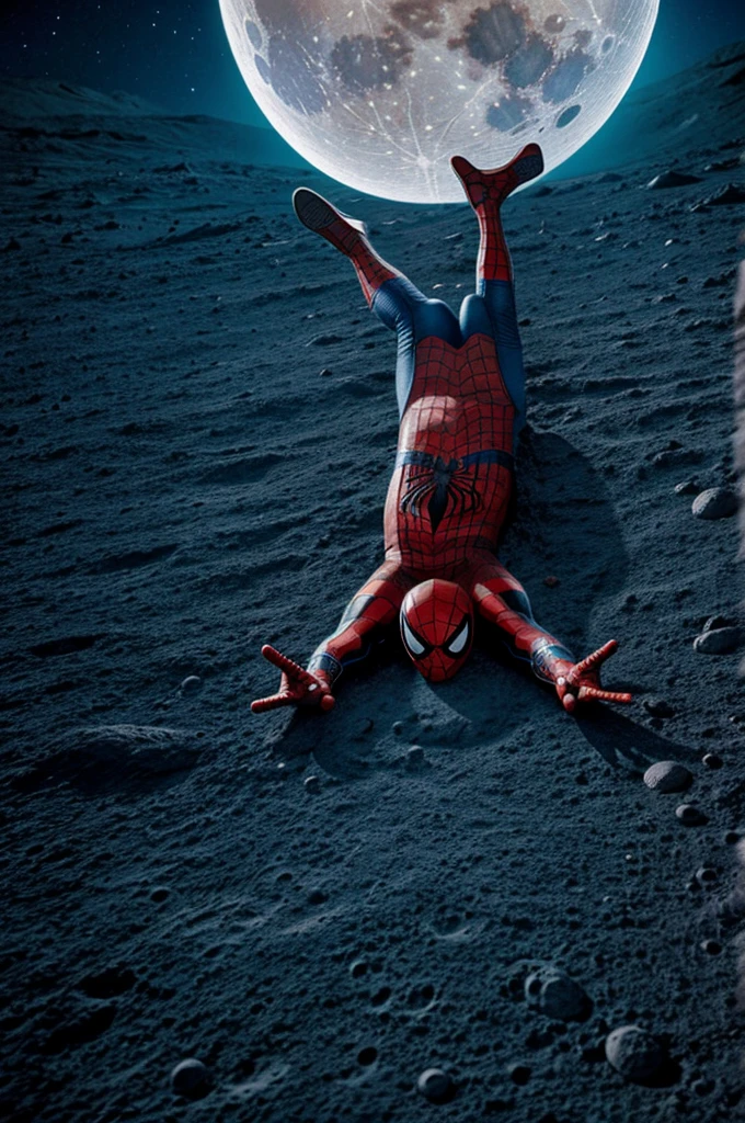 spiderman on the moon