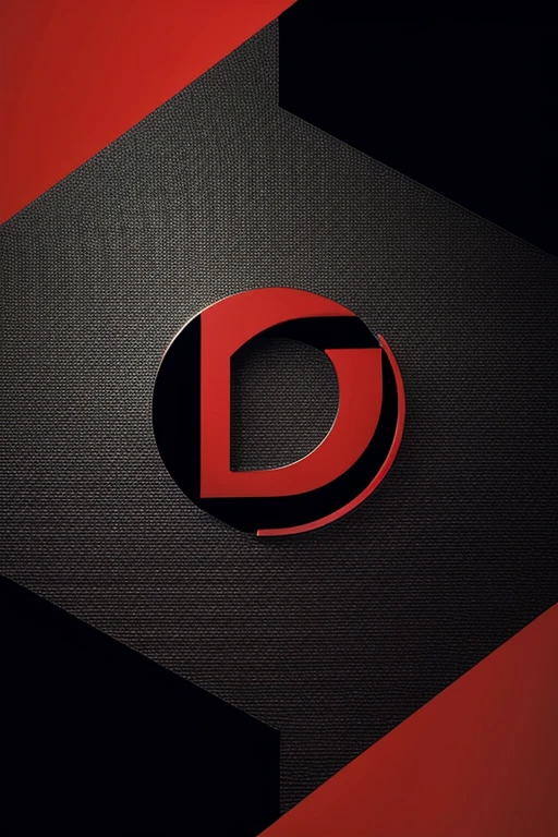CREATE A BLACK LOGO WITH RED LETTERS WRITTEN DN PREVIEW IN THE CENTER