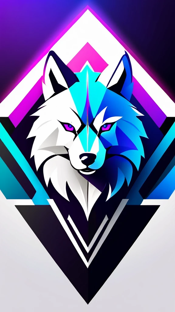 Design a minimalist but modern logo for my marketing named WargoGamer, featuring a symbol and the name in different fonts. The logo should emit an aggressive aura, with the symbol being a Husky in profile, abstract geometric shapes, intense and dynamic feel, 3D Art, rendered using Blender with high-detail textures