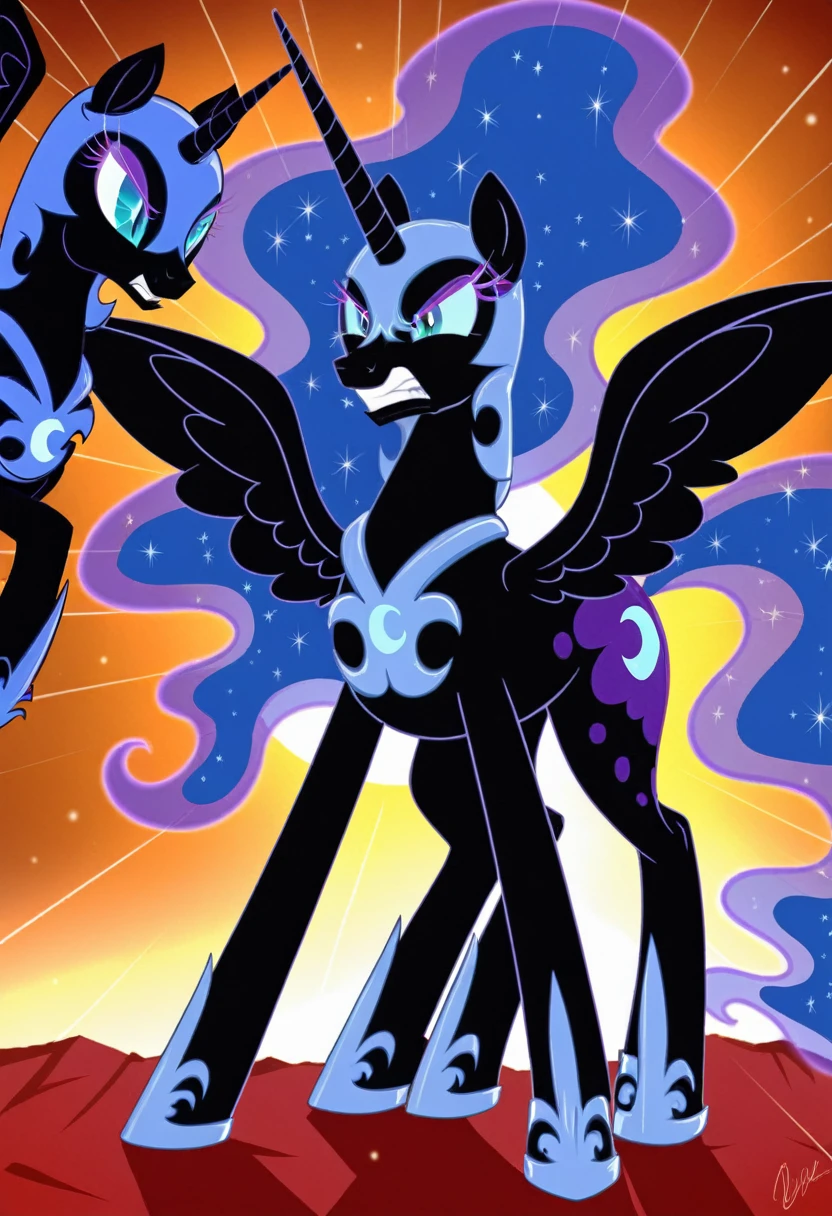 Pony   angry nightmare moon in   Nightmare Moon stands and watches as Twilight Sparkle's magic flies towards her