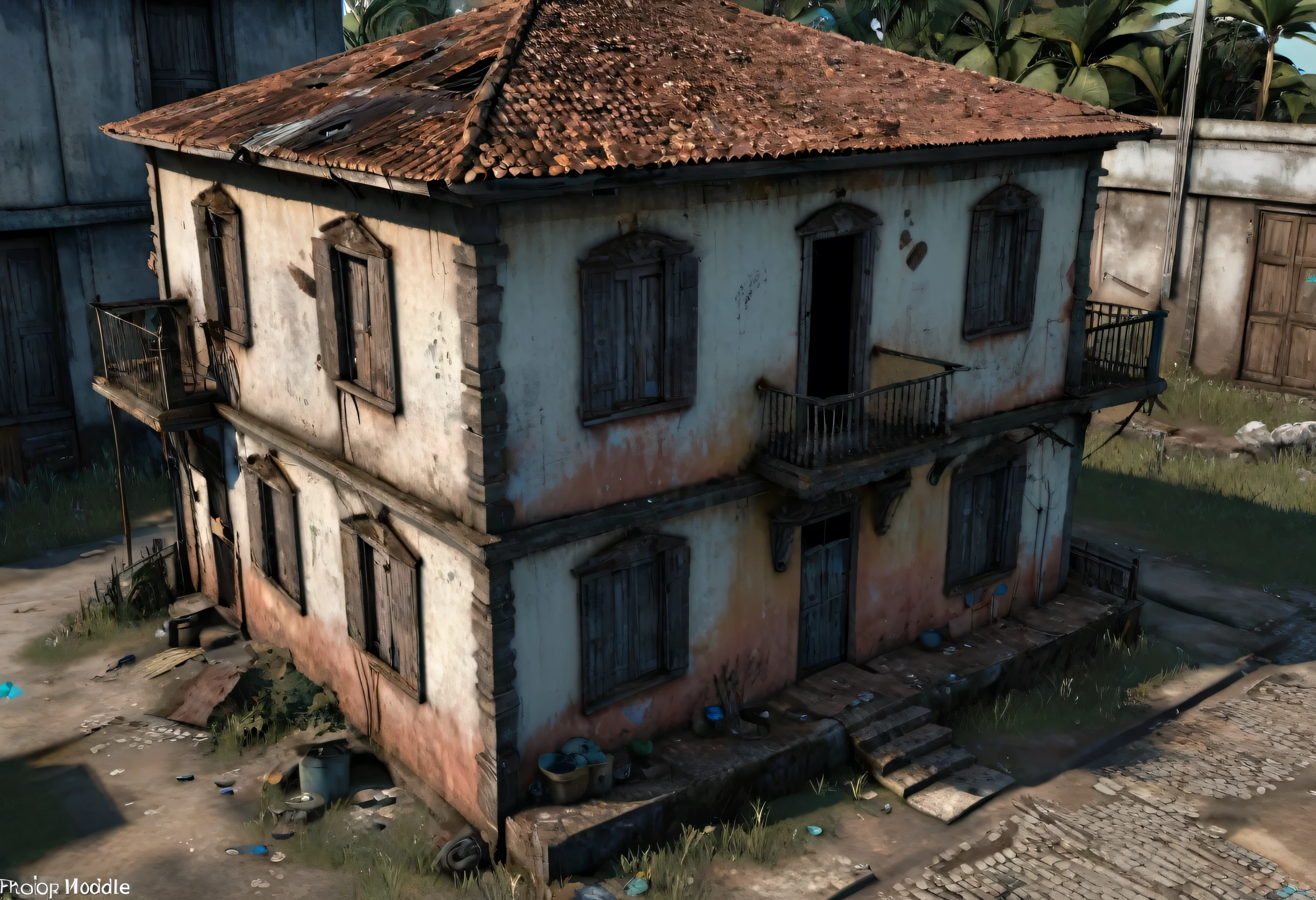 older brazilian house with very poor appearance. The house has only two bedrooms and is in poor condition.. It looks very shabby and looks very old.. [City house] [pobres] [miserable] [older] [mic] [3d modle]