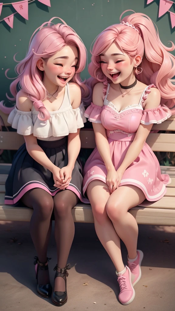 three women sitting on a bench laughing and laughing, young women, womanhood”, 🤬 🤮 💕 🎀, beautiful women, celebrating, older sister vibes, pexels, a group of people, edited, having a great time, 😭 🤮 💕 🎀, beautiful girls, annoying sister vibes, taken in 2 0 2 0, gen z, laughing