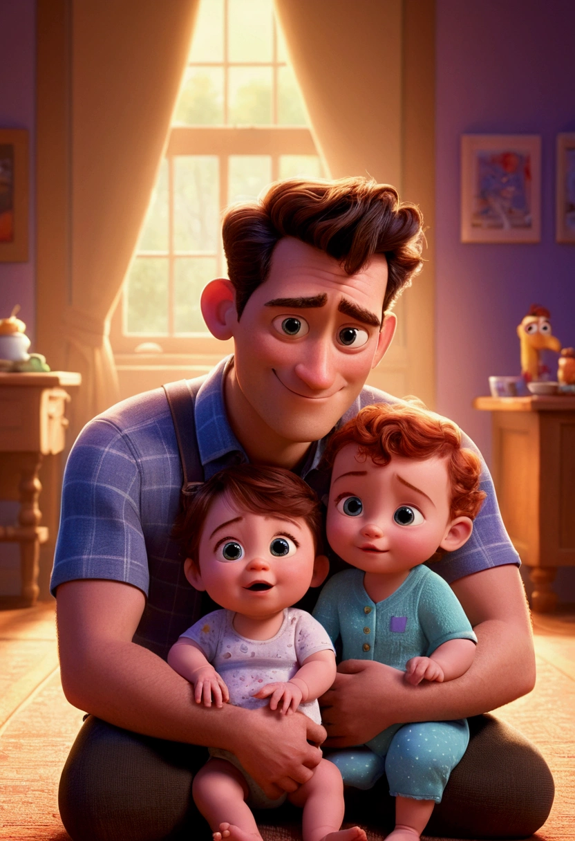 pixar, family, A man , A woman,  , A baby, happy