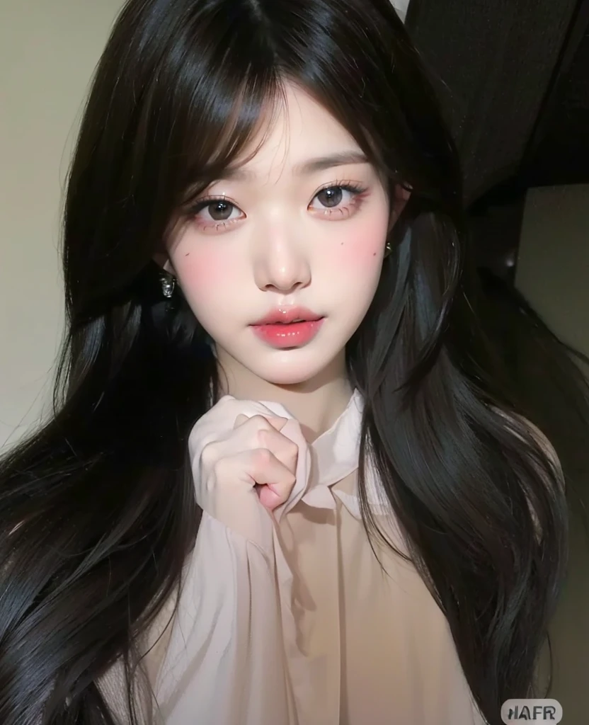 Best Quality, masterpiece, ultra high resolution, (photorealistic:1.4), raw photo, 1 girl, cafe interior, looking at the viewer, by the wide, Pale skin, half body