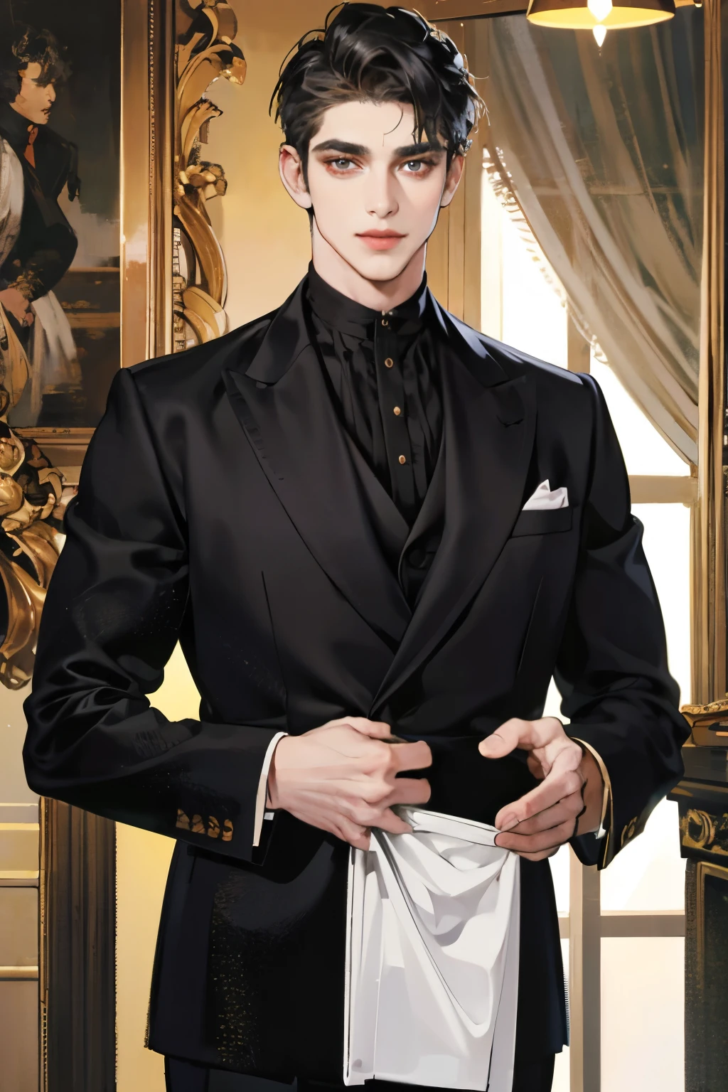 (highres:1.2),handsome man in elegant suit,stylish guy in professional attire,confident man in formal office clothes,chic and sophisticated man in business suit,charming gentleman with impeccable style,fashionable male model in tailored suit,attractive male executive with a commanding presence,smartly dressed man with irresistible charm,exquisitely dressed man in a designer suit,dapper man looking sharp in formal attire, sophisticated businessman exuding confidence,successful entrepreneur in stylish office wear,well-groomed man radiating elegance and power,classy man with a captivating aura of authority,modern gentleman commanding attention in a suit,professional man exuding charisma and charm,gorgeous guy in a tailored suit,oozing confidence and style,confident and polished man in a formal ensemble,suave and debonair man with an air of sophistication,distinguished man showing impeccable taste and class,impossibly handsome man with a killer smile,(portrait:1.2),(realistic:1.37),(bokeh,vivid colors,studio lighting),(sharp focus),(medium:1.1)